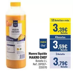 Oferta de Chef - Huevo Líquido por 3,79€ en Makro