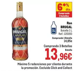 Oferta de Brugal - Ron por 13,96€ en Makro