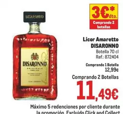 Oferta de Disaronno - Licor Amaretto por 12,99€ en Makro