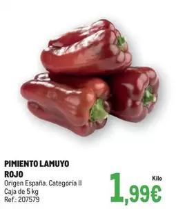 Oferta de Origen - Pimiento Lamuyo por 1,99€ en Makro