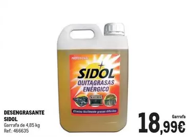 Oferta de Sidol - Desengrasante por 18,99€ en Makro