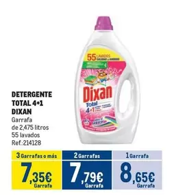 Oferta de Dixan - Detergente Total 4+1 por 8,65€ en Makro