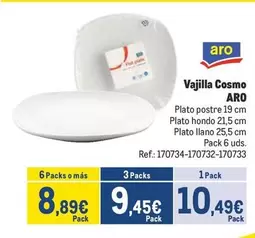 Oferta de Aro - Vajilla Cosmo por 10,49€ en Makro