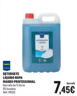 Oferta de Makro - Detergete Líquido Ropa por 7,45€ en Makro