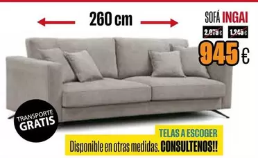 Oferta de Sofá Ingai por 945€ en Hipo Gegant