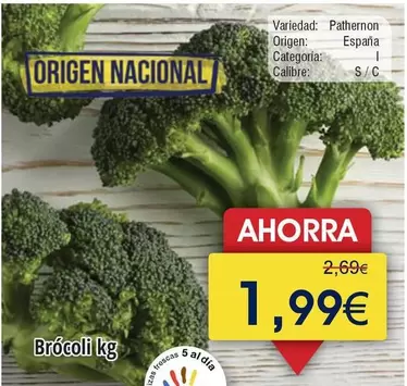 Oferta de Origen - Brocoli por 1,99€ en Froiz