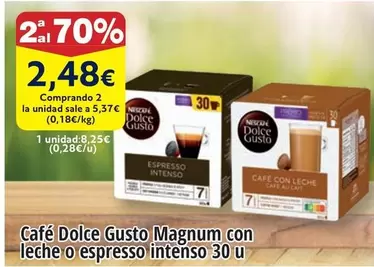 Oferta de Dolce Gusto - Cafe Magnum Con Leche O Espresso Intenso por 2,48€ en Froiz