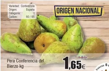 Oferta de Origen - Pera Conferencia Del Bierzo por 1,65€ en Froiz