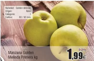 Oferta de Origen - Manzana Golden por 1,99€ en Froiz