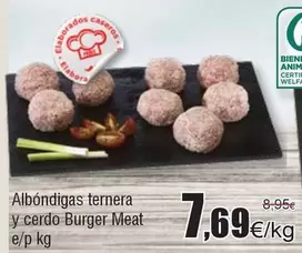 Oferta de Albóndigas Ternera Y Cerdo Burger Meat por 7,69€ en Froiz