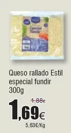 Oferta de Queso Rallado Especial Fundir por 1,69€ en Froiz