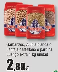 Oferta de Luengo - Garbanzos, Alubia Blanca O Lenteja Castellana O Pardina por 2,89€ en Froiz