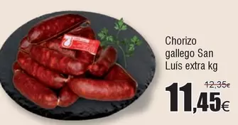 Oferta de Chorizo Gallego San Luis Extra por 11,45€ en Froiz