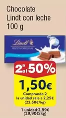 Oferta de Lindt - Chocolate Con Leche por 1,5€ en Froiz