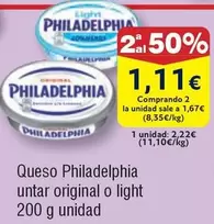 Oferta de Philadelphia - Queso Untar Original O Light por 1,11€ en Froiz