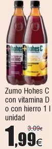 Oferta de Hohes C - Zumo on Vitamina D O Con Hierro por 1,99€ en Froiz