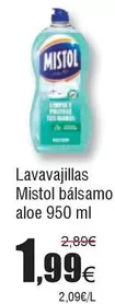 Oferta de Mistol - Lavavajillas Balsamo Aloe por 1,99€ en Froiz