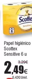 Oferta de Scottex - Papel Higiénico por 2,49€ en Froiz