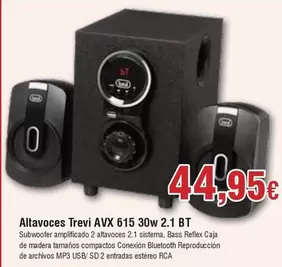 Oferta de Sistema - Altavoces Trevi 615 30w 2.1 Bt por 44,95€ en Froiz