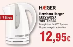 Oferta de Haeger - Hervidora Ek22w02a Whiteness por 12,95€ en Froiz