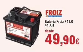 Oferta de Froiz - Bateria F41.0 41 Ah por 49,9€ en Froiz