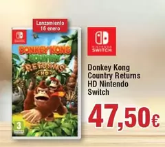 Oferta de Nintendo - Conkey Kong Country Returns Hd  Switch por 47,5€ en Froiz