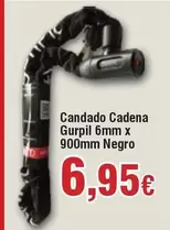 Oferta de Candado Cadena Gurpil 900mm Negro por 6,95€ en Froiz