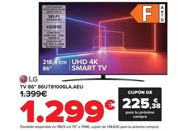 Oferta de LG - Tv 86" 86UT81006LA.AEU por 1299€ en Carrefour