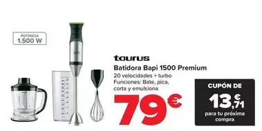 Oferta de Taurus - Batidora Bapi 1500 Premium por 79€ en Carrefour