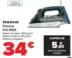 Oferta de Taurus - Plancha Fiji 3000 por 34€ en Carrefour