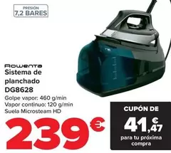 Oferta de Rowenta - Sistema De Planchado Dg8628 por 239€ en Carrefour