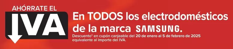 Oferta de Samsung - En Todos Los Electrodomesticos De La Marca  en Carrefour