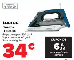 Oferta de Taurus - Plancha Fiji 3000 por 34€ en Carrefour