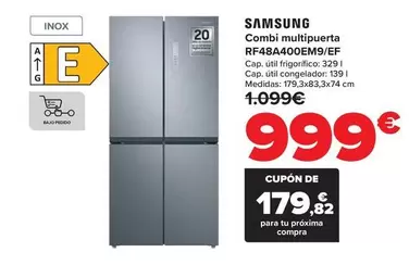 Oferta de Samsung - Combi Multipuerta  Rf48a400em9ef por 999€ en Carrefour