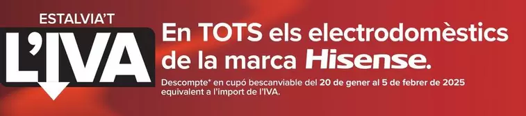 Oferta de Hisense - En Todos Los Electrodomesticos De La Marca Hisense en Carrefour