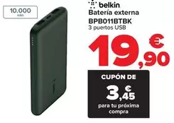 Oferta de Belkin - Bateria Externa BPB011BTBK por 19,9€ en Carrefour