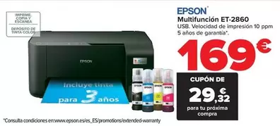 Oferta de Epson - Multifuncion Et-2860 por 169€ en Carrefour