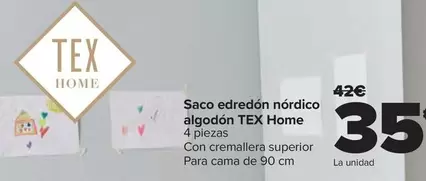 Oferta de Tex Home - Saco Edredon Nordico Algodón por 35€ en Carrefour