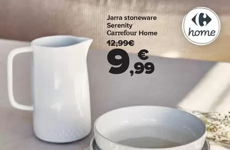 Oferta de Carrefour Home - Jarra Stoneware Serenity por 9,99€ en Carrefour