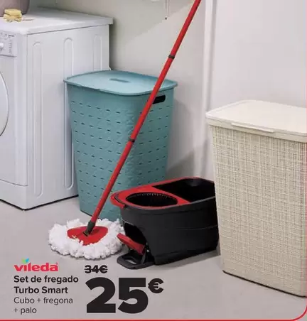 Oferta de Vileda - Set De Fregado Turbo Smart por 25€ en Carrefour