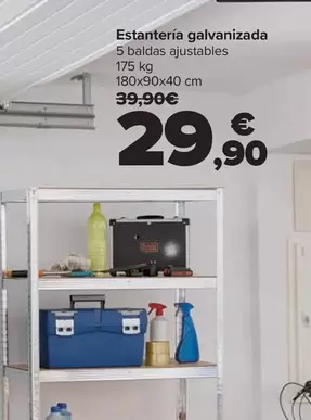 Oferta de Estantería Galvanizada por 29,9€ en Carrefour