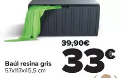 Oferta de Baúl Resina Gris por 33€ en Carrefour