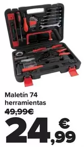 Oferta de Maletín 74 Herramientas por 24,99€ en Carrefour