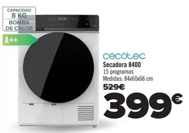 Oferta de Cecotec - Secadora 8400 por 399€ en Carrefour