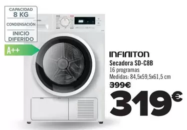 Oferta de Infiniton - Secadora Sd-C8b por 319€ en Carrefour