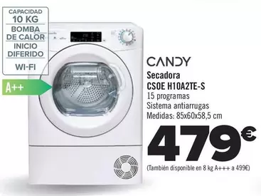 Oferta de Candy - Secadora Csoe H10a2te-s por 479€ en Carrefour