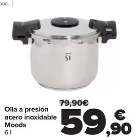 Oferta de San Ignacio - Olla A Presion Acero Inoxidable Moods por 59,9€ en Carrefour