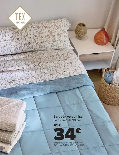 Oferta de Tex Home - Edredon Velour Iso  por 34€ en Carrefour