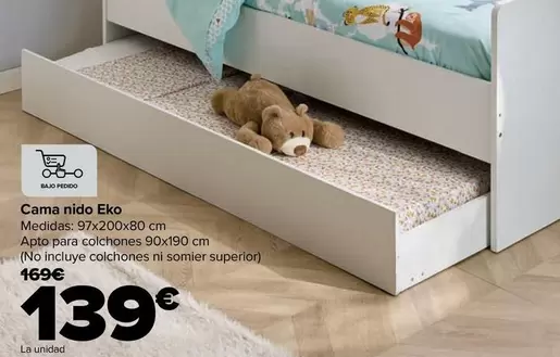 Oferta de Cama Nido Eko por 139€ en Carrefour