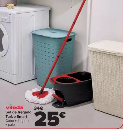 Oferta de Vileda - Set De Fregado Turbo Smart por 25€ en Carrefour